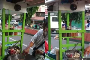 Gerobak penjual gorengan ini dipasangi CCTV, alasannya bikin sedih