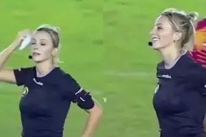 Viral wasit cantik beri prank kartu merah, parasnya jadi sorotan