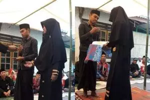 Pasangan nikah pakai mas kawin kain kafan, alasannya bikin penasaran