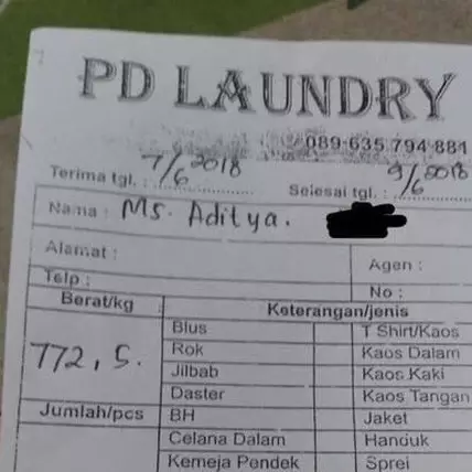 Laundry pakaian 772 kilogram, nominal tagihannya bikin kaget