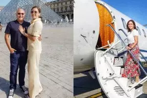 Unggah foto peluk suami di pesawat, pose Maia Estianty curi perhatian