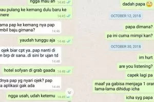 Chat anak ke ayah semasa masih hidup dan meninggal ini bikin mewek
