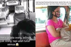 7 Status medsos lucu saat naik kendaraan umum, bikin tepuk jidat