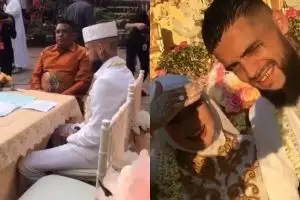 8 Momen pernikahan persepak bola Diego Michiels dan Dhea Ananda