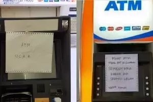 Nggak biasa, 7 tulisan di ATM rusak ini kocak abis