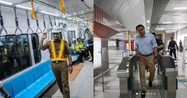 Momen 5 tokoh publik naik MRT, terbaru Basuki Tjahaja Purnama
