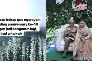 Pasangan ini rayakan 40 tahun pernikahan dengan jadi pengantin lagi