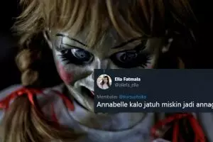10 Cuitan lucu pelesetan nama Annabelle ini receh tapi kocak