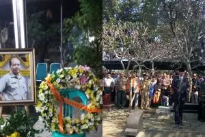 9 Foto pemakaman Sutopo Purwo Nugroho, disemayamkan secara militer