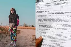 11 Soal ujian sekolah pakai nama artis ini kreatif abis