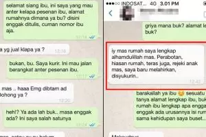 Chat kurir tanya alamat ke pelanggan ini bikin auto geregetan