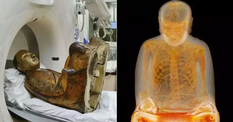 Heboh patung Buddha usia 1.000 tahun berisi tulang utuh manusia