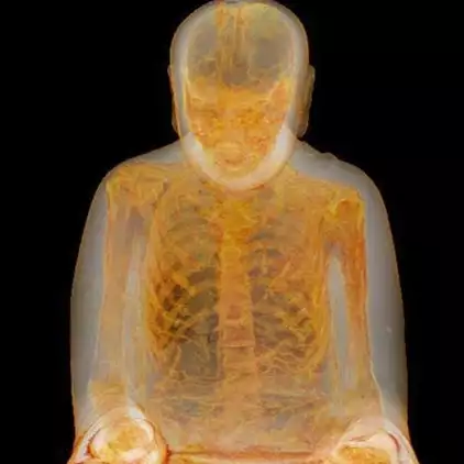 Heboh patung Buddha usia 1.000 tahun berisi tulang utuh manusia
