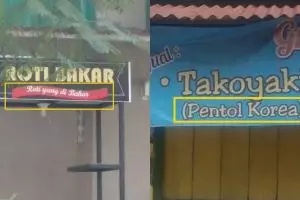 10 Spanduk lucu pedagang makanan ini tulisannya absurd abis