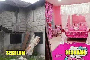 10 Transformasi rumah usia 100 tahun jadi 'istana' Hello Kitty