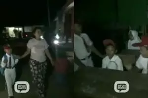 Video bocah SD berangkat dini hari demi dapat bangku depan, bikin haru
