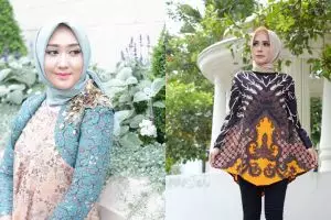 15 Inspirasi padu padan batik dengan hijab, simpel dan elegan