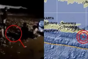 Viral video ribuan ikan terdampar di pantai sebelum gempa Bali
