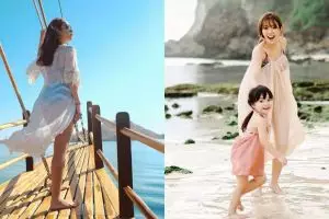 Pakai baju menerawang di pantai, gaya 5 seleb ini tuai kritik