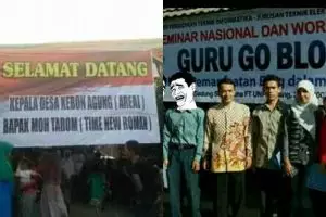 10 Spanduk ucapan selamat datang ini bikin senyum tipis