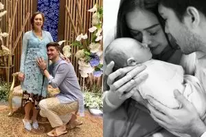 Aura Kasih perlihatkan wajah sang anak pertama kali, jadi sorotan