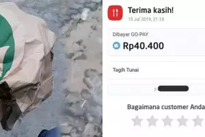Order minuman tumpah, driver ojek online ini ganti uang ke pelanggan