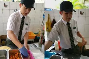 Murid ini bantu ibu kantin jualan saat istirahat, aksinya dipuji
