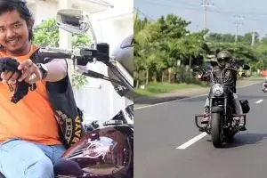 Ngaku mirip Dilan, ini 7 foto Dodit Mulyanto hobi naik moge