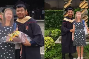 Kisah haru siswa bawa patung ibunya yang meninggal di hari wisuda
