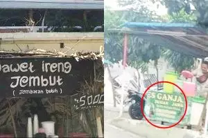 11 Tulisan lucu gerobak pedagang es, absurd bikin mikir dua kali