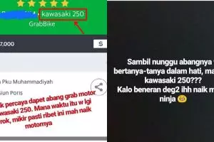 Dikira dapat driver ojek online bermotor sport, realitanya ngeselin