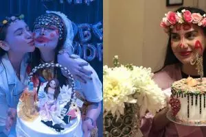 Potret 8 seleb bermuka cemong saat bridal shower, totalitas abis