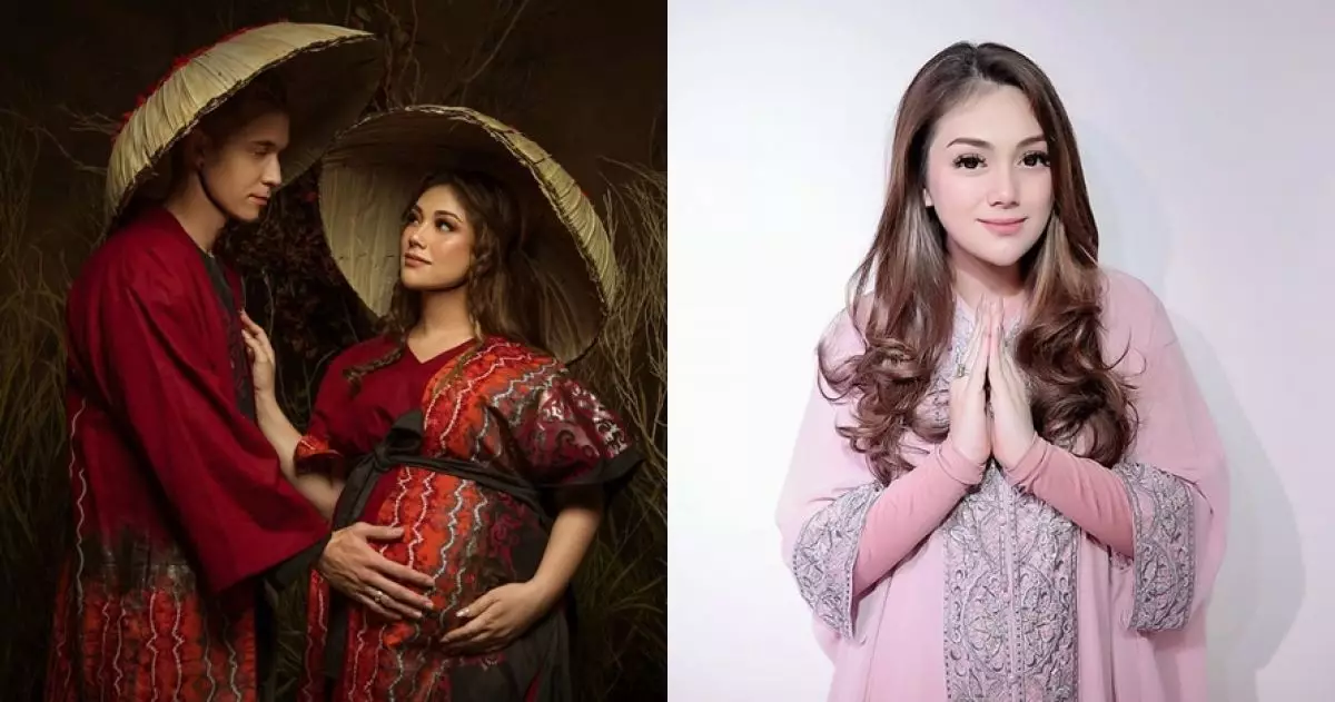 Berkerudung di syukuran kehamilan, Celine Evangelista curi perhatian