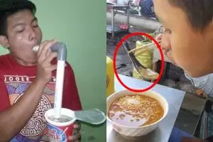 10 Aksi nyeleneh orang saat makan mi ini bikin tepuk jidat