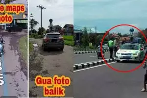 10 Momen lucu orang ketemu mobil Google Street View, kocak