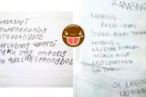 10 Puisi lucu cocoklogi ala anak SD ini bikin ketawa