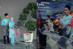 Viral pengantin lakukan pemotretan di mal, 10 fotonya unik abis