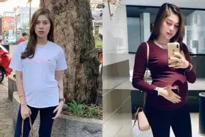 Hamil tujuh bulan, ini 10 potret Raya Kitty pamer baby bump