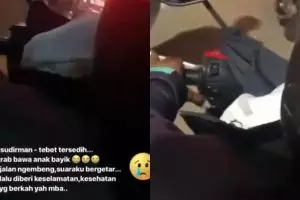 Kisah penumpang dapat driver ojek online bawa balita, bikin haru