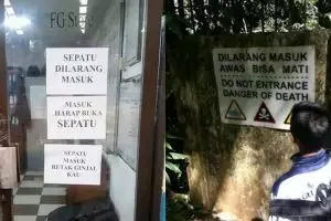 10 Peringatan dilarang masuk ini ending-nya bikin ketawa ngegas