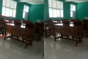 Viral kursi di laboratorium sekolah goyang sendiri, bikin bergidik
