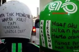 11 Pesan cinta ala driver ojek online ini mengundang senyum