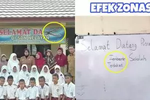 9 Spanduk sambutan di sekolah ini absurdnya bikin mikir keras
