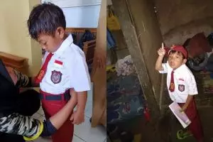 Kisah Jodi, bocah SD asal Kuningan ke sekolah tanpa alas kaki