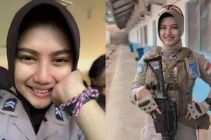 8 Pesona Briptu Imah, polwan berhijab pasukan perdamaian PBB