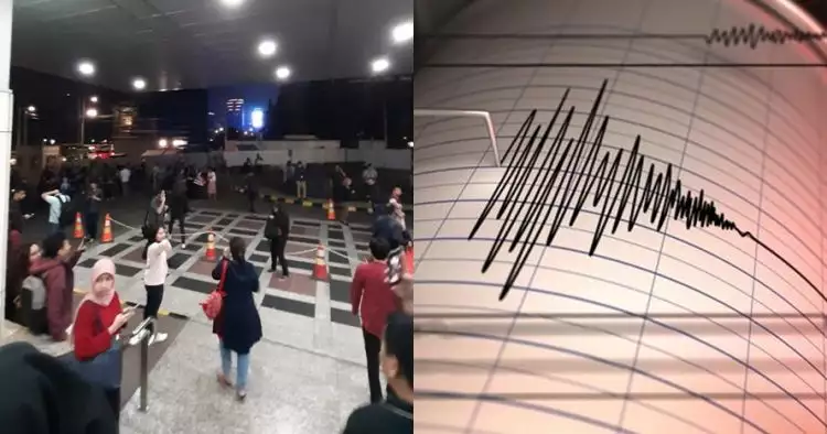 Banten di guncang gempa 7,4 SR, ini 5 momen situasi panik warga