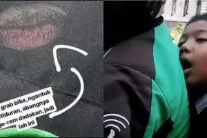 8 Momen kocak penumpang tidur saat dibonceng driver ojek online