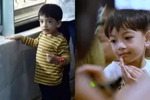 Momen Jan Ethes salat bersama kakak sepupu, aksinya curi perhatian