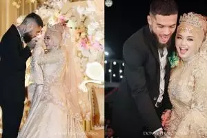 7 Potret resepsi nikahan Diego Michiels, wajah cantik istri terekspos