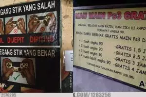 10 Pengumuman lucu di rental PlayStation ini mengundang senyum